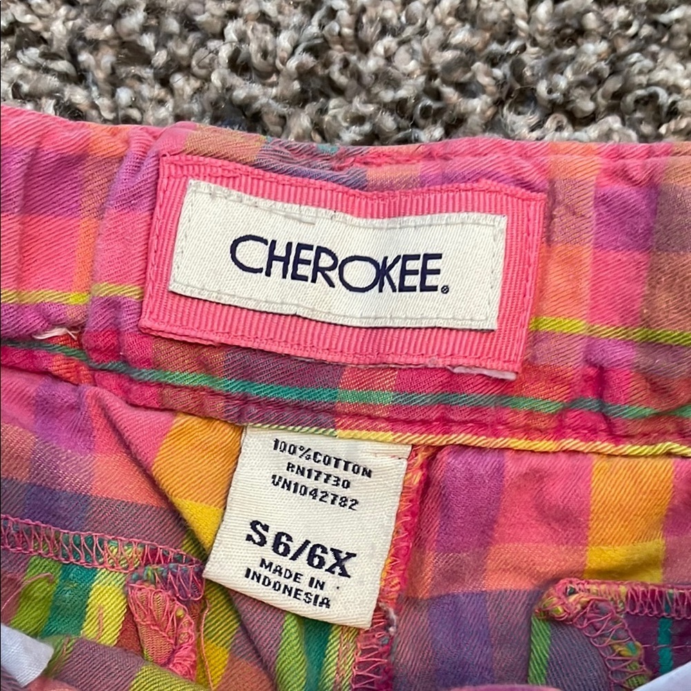 Cherokee Multicolor Plaid Kids Shorts - Picture 5 of 8